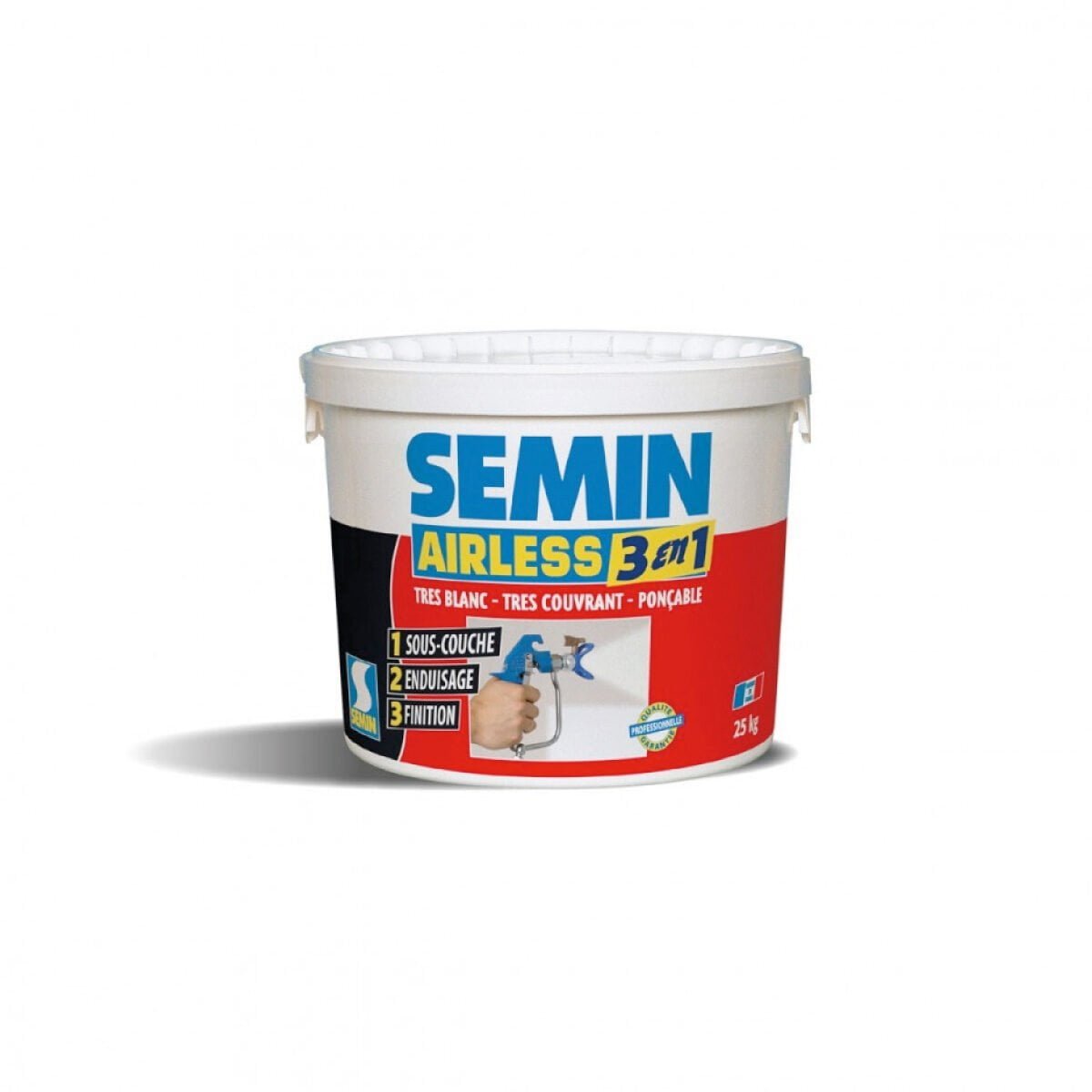 Massa AIRLESS 3 em 1 Balde SEMIN 25kg