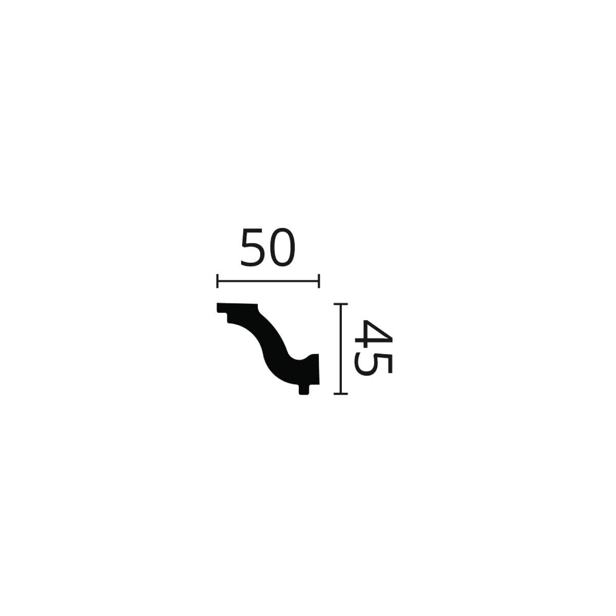 Sanca NOMASTYL H 45x50x2000mm - Image 2