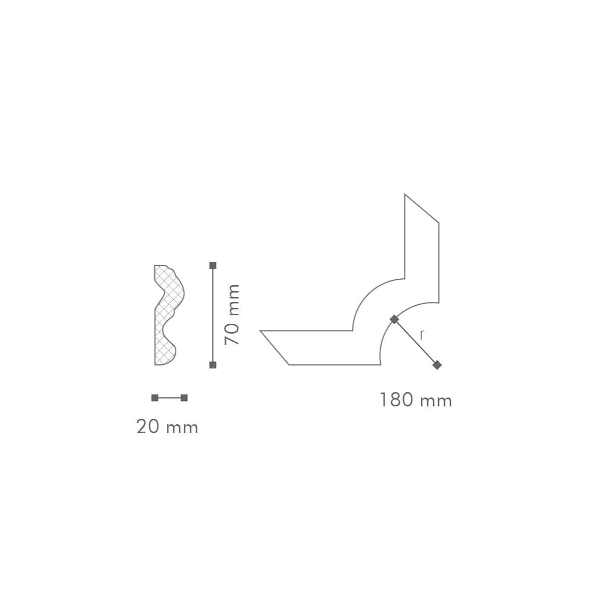 Canto NOMASTYL N24 70x20x180mm - Image 2
