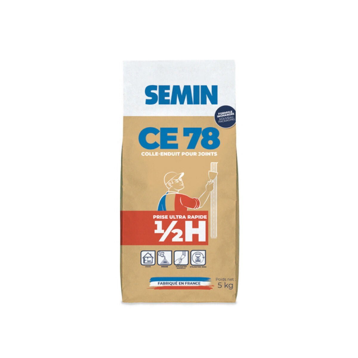 Massa de juntas CE78 1/2H SEMIN 5kg