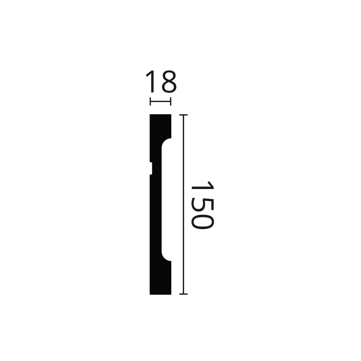 Rodapé WALLSTYL FD15 150x18x2000mm - Image 3