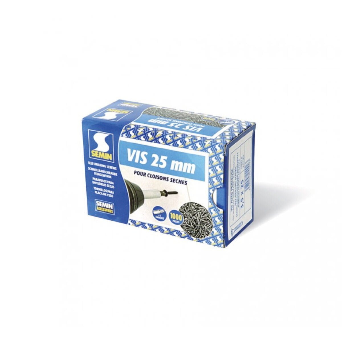 Parafuso Fosfatado SEMIN para Gesso Cartonado 3,5x25mm Cx.1000 Uni.