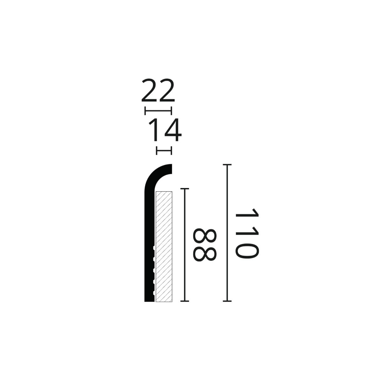 Rodapé WALLSTYL CF1 110x22x2000mm - Image 3