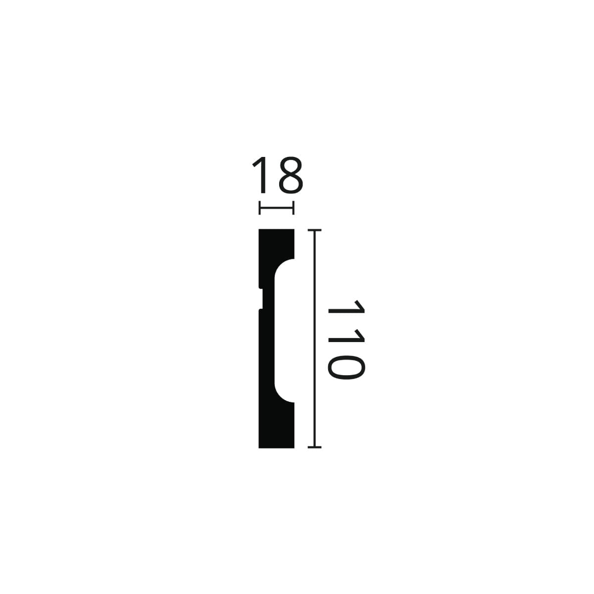 Rodapé WALLSTYL FD11 110x18x2000mm - Image 2