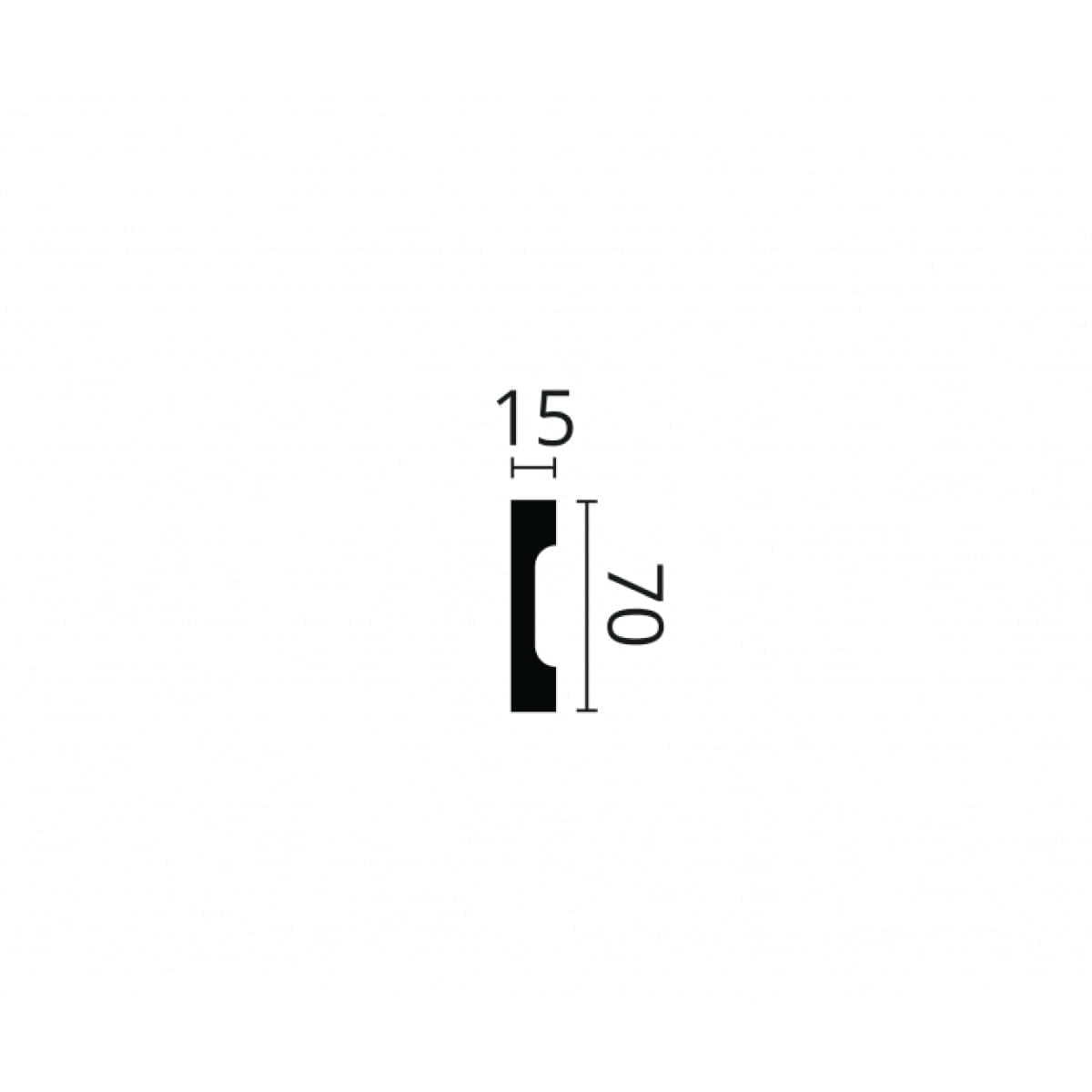 Moldura de Porta WD2-2200 WALLSTYL 70x15x2200mm - Image 2