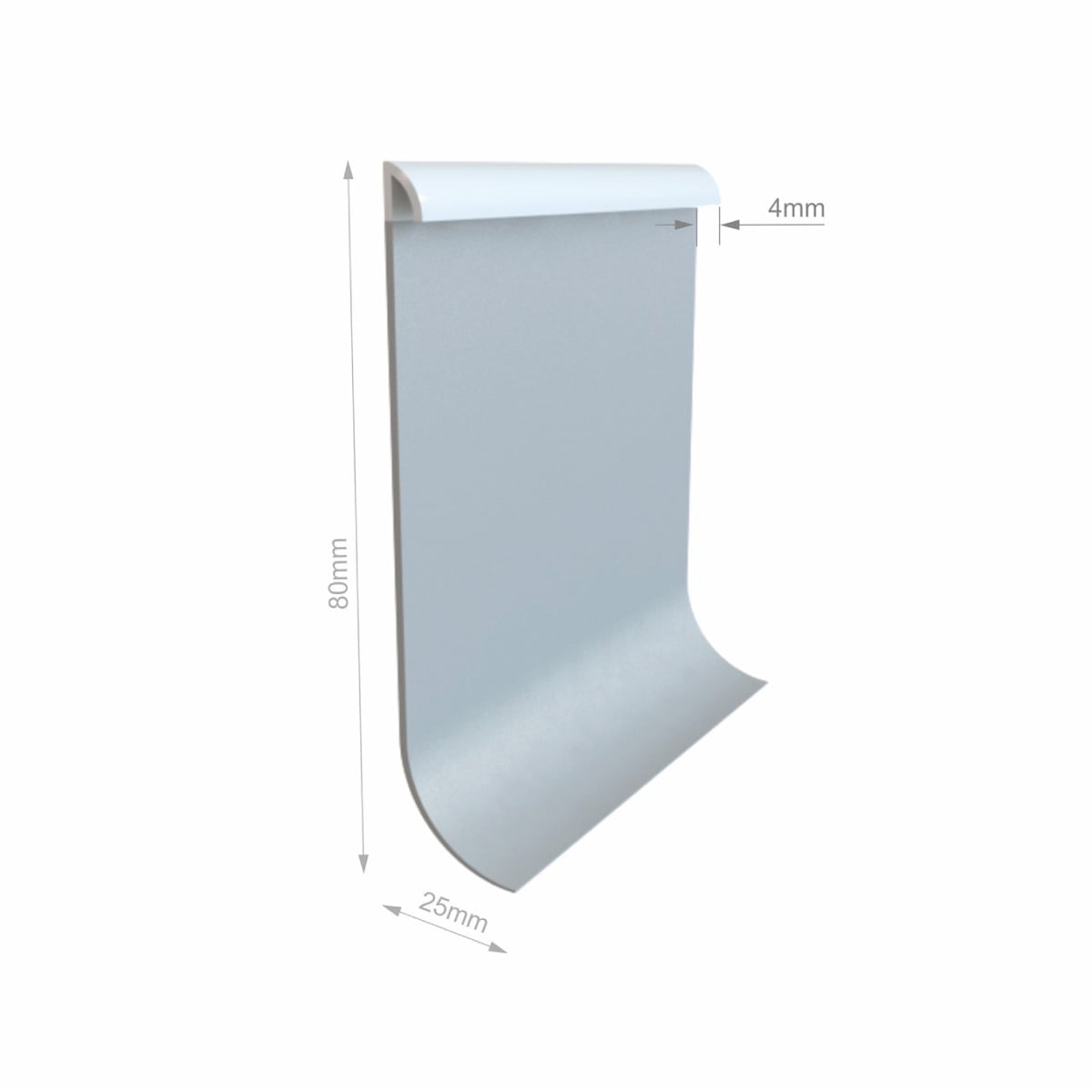 Apoio para Rodapé Branco 10cm 2.50m - Image 2