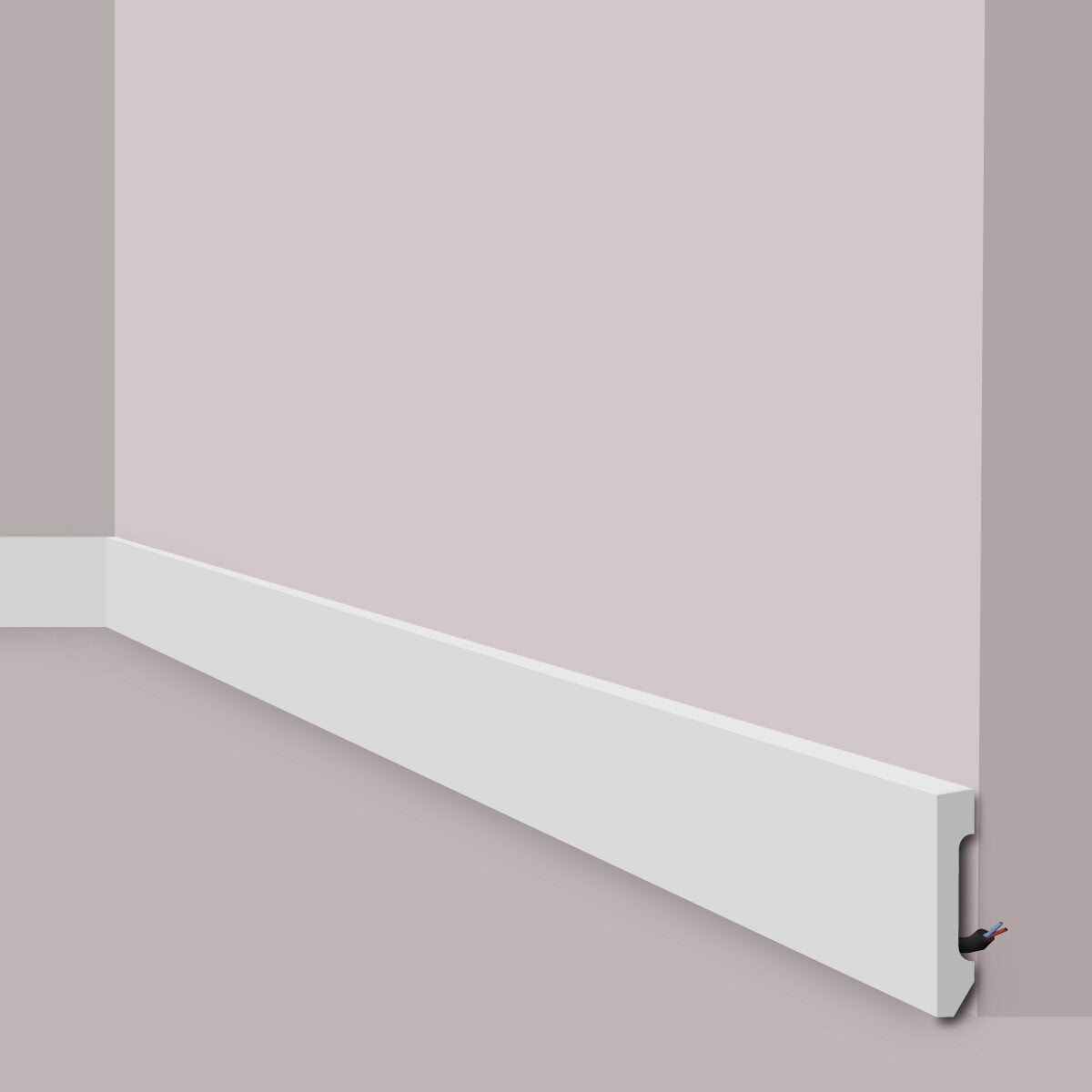 Rodapé Anti-humidade Branco M58  58x13x2000mm NOMAFLOOR
