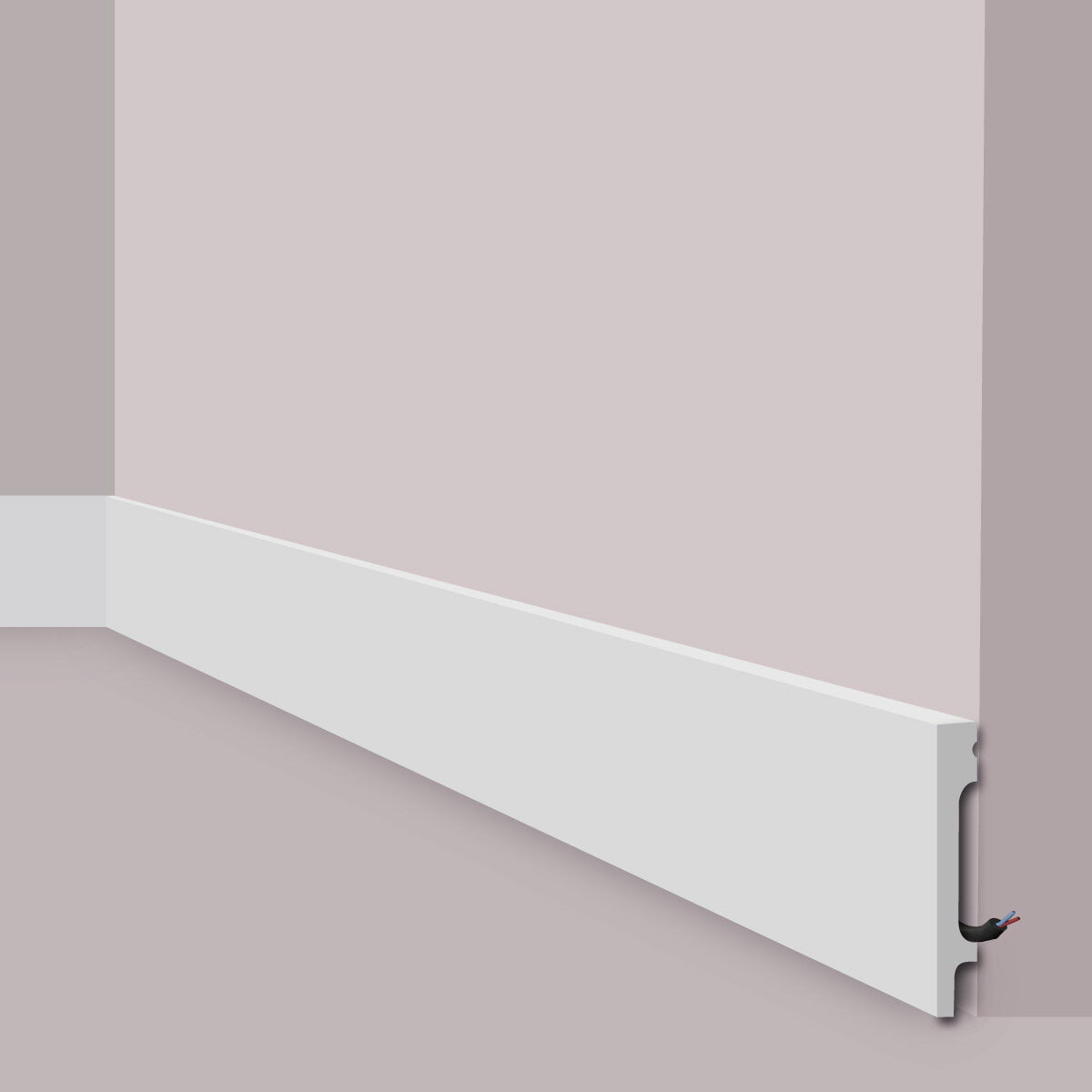 Rodapé Branco M80 WATERPROOF 80x13x2000mm NOMAFLOOR