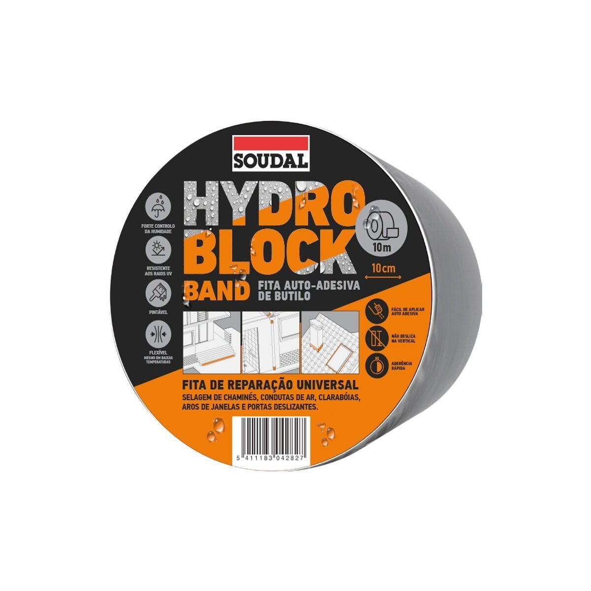 Fita Butílica HYDRO BLOCK BAND 10cm
