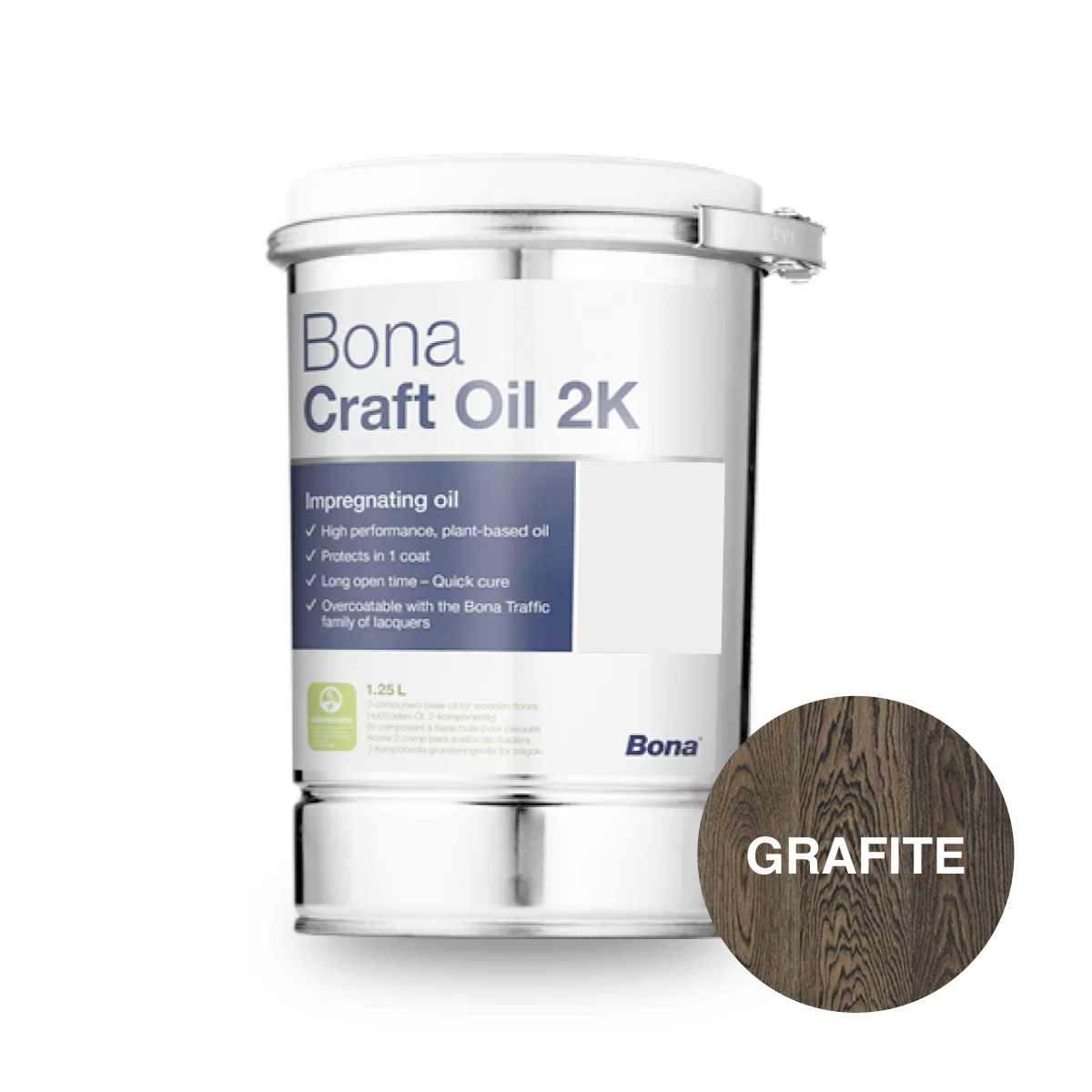 Óleo BONA CRAFT OIL 2K Grafite 1,25L