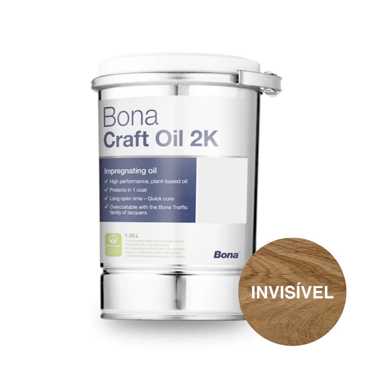 Óleo BONA CRAFT OIL 2K Invisível 1,25L