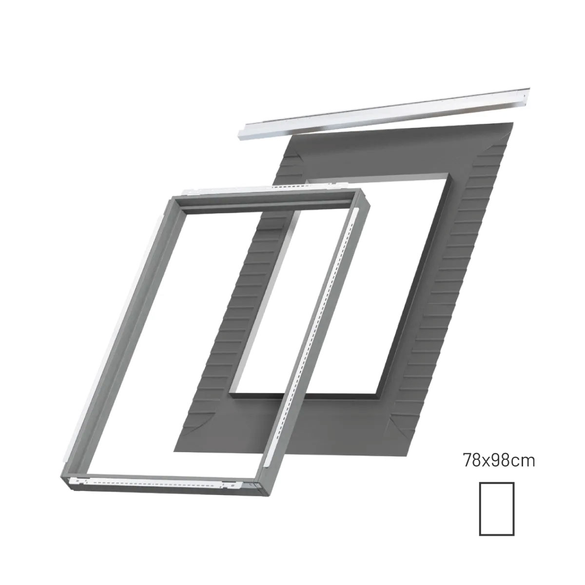 Moldura c/ Tela Impermeabilizante p/ Janela Sótão VELUX MK04 78x98cm
