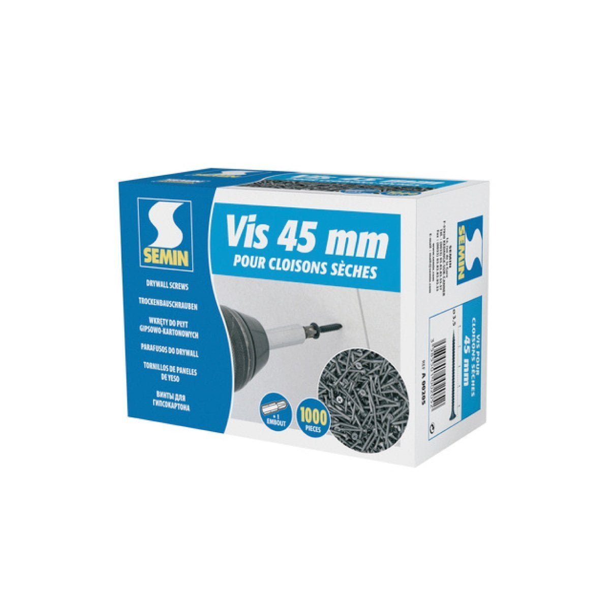 Parafuso Fosfatado SEMIN para Gesso Cartonado 3,5x45mm Cx.1000 Uni.