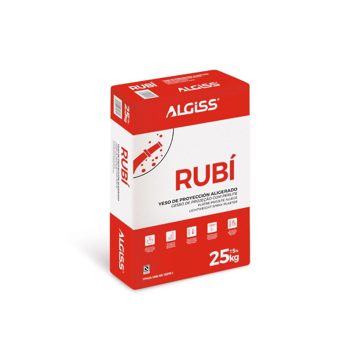 Gesso Projetar Aligeirado RUBÍ 25kg