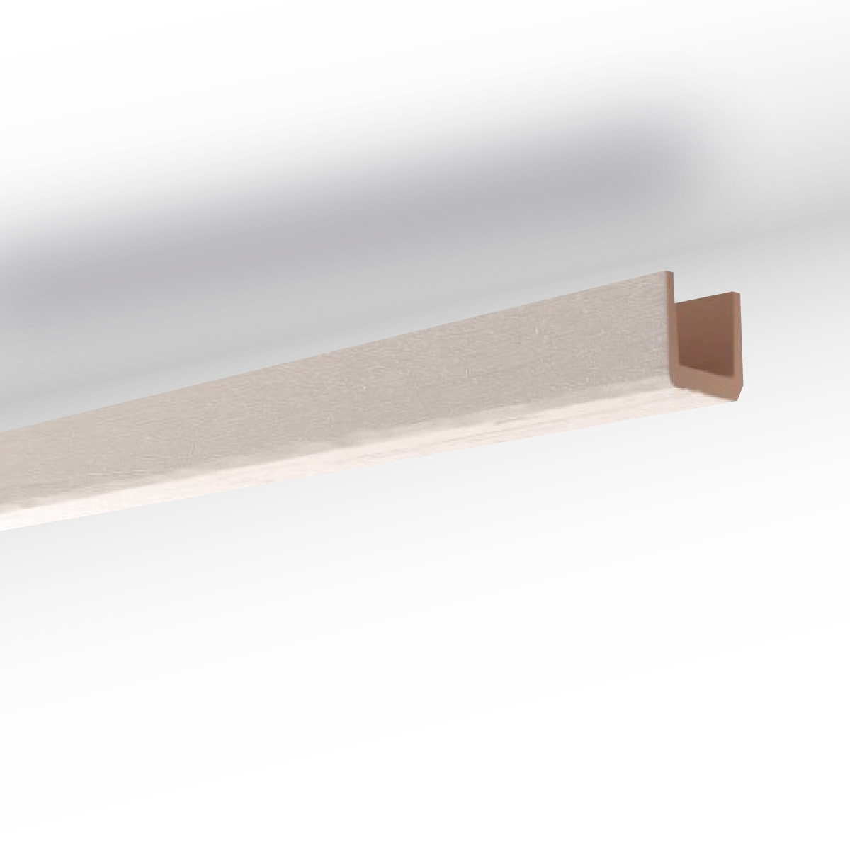 Viga Decorativa Imitação Madeira Branca Poliuretano NOMABEAM® 10x10cm 2m