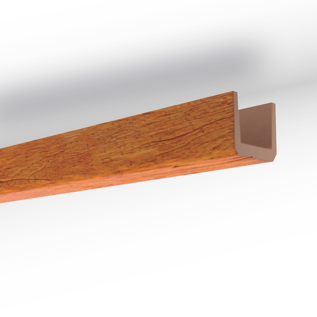 Viga Decorativa Imitação Madeira Mel Poliuretano NOMABEAM® 15x15cm 3m