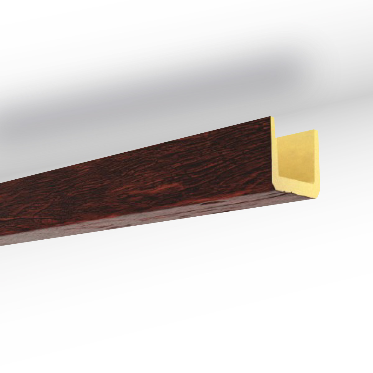 Viga Decorativa Imitação Madeira Nogueira Poliuretano NOMABEAM® 15x15cm 3m