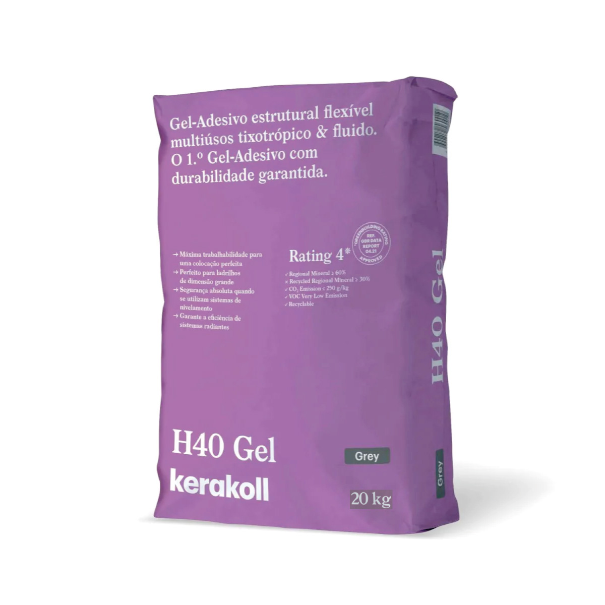 Cimento Cola KERAKOLL H40 GEL Cinza 20Kg