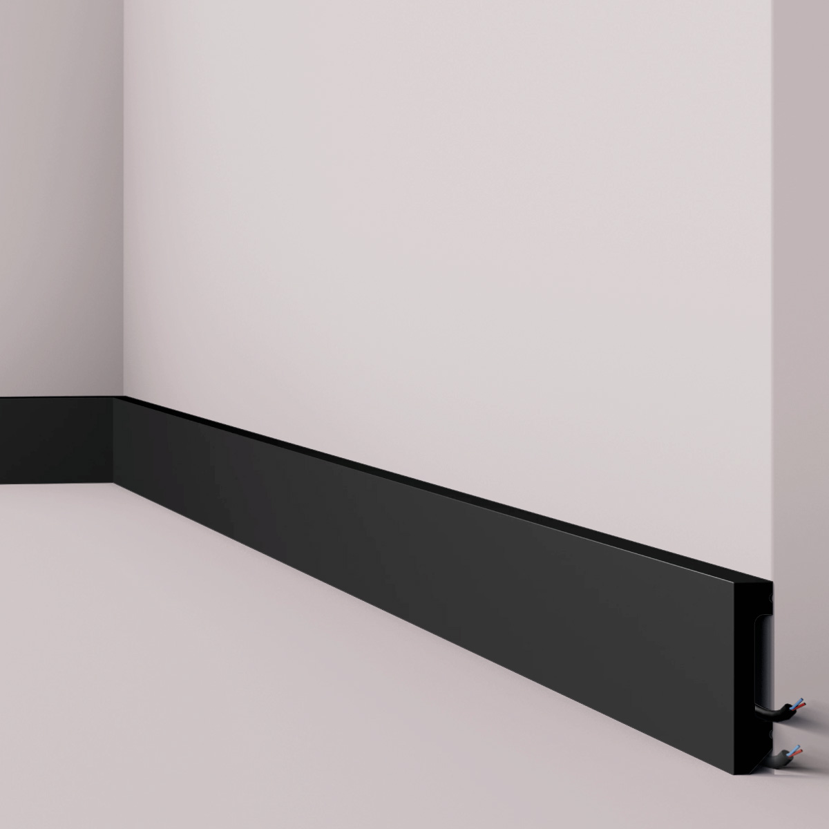 Rodapé WALLSTYL FT2 BLACK EDITION 58x13x2000mm