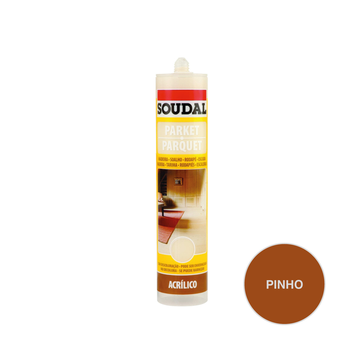 Selante Acrílico Madeira Pinho SOUDAL 300ml
