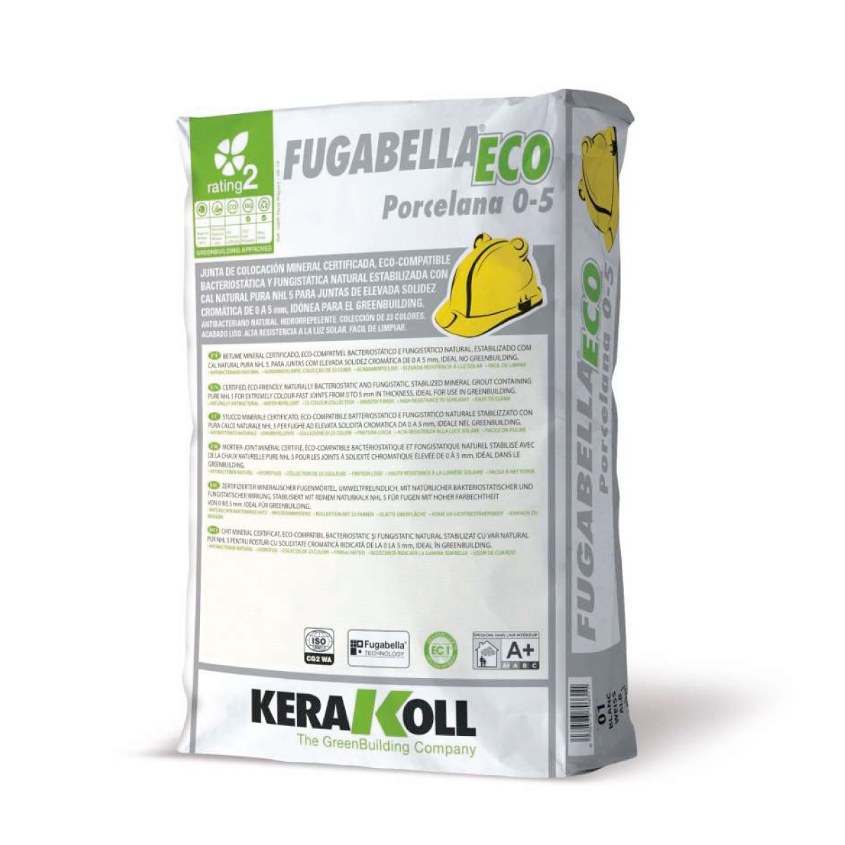 Betume KERAKOLL FUGABELLA ECO Porcelana 0-5 Cinza Claro 5Kg