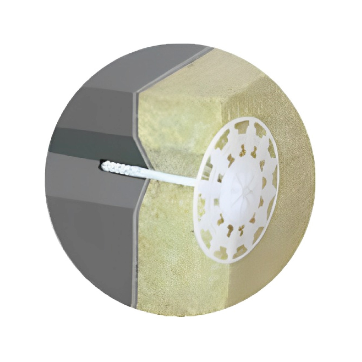 Disco para Fixação Placas Lã Mineral ETICS 140mm - Image 2
