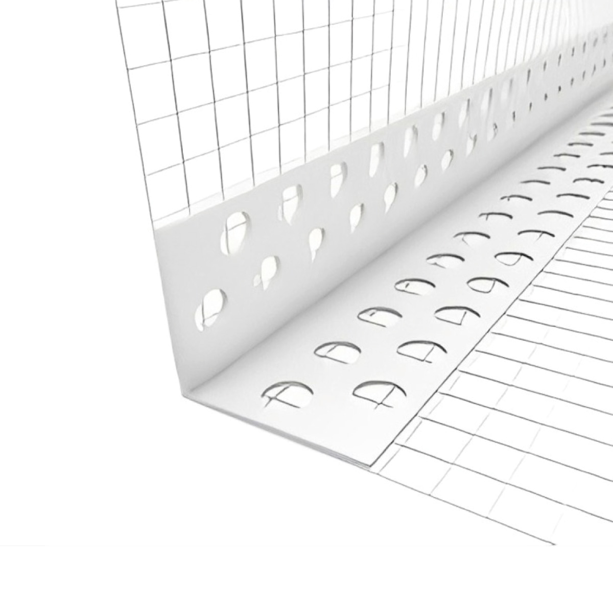 Perfil PVC de Canto com Rede ETICS 2500x100x100mm