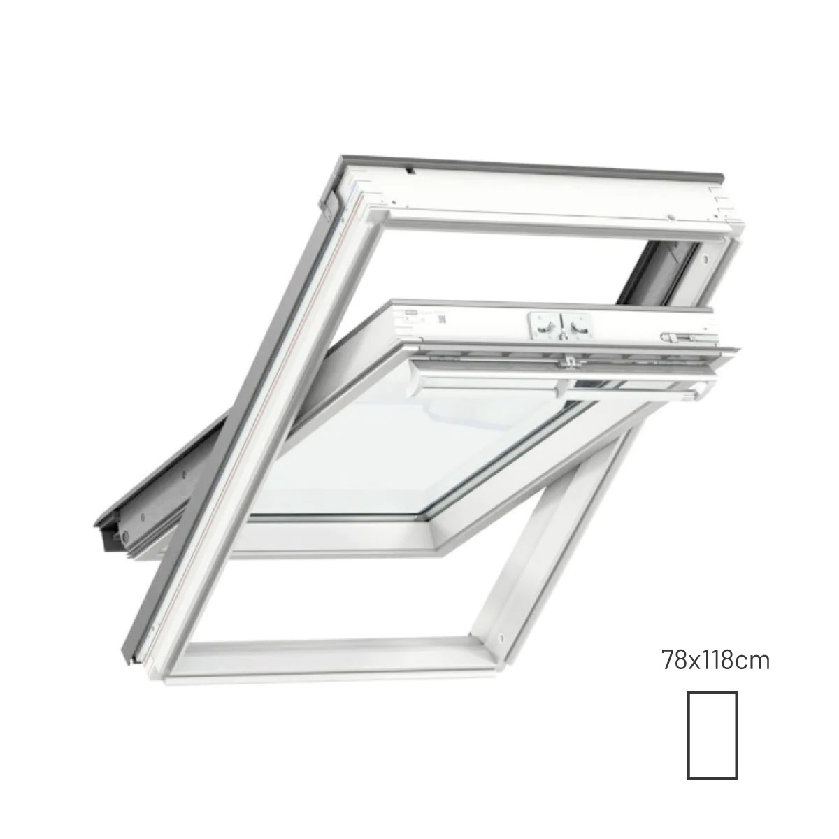 Janela de Sótão Manual Basculante VELUX GGU MK06 2076 78X118CM