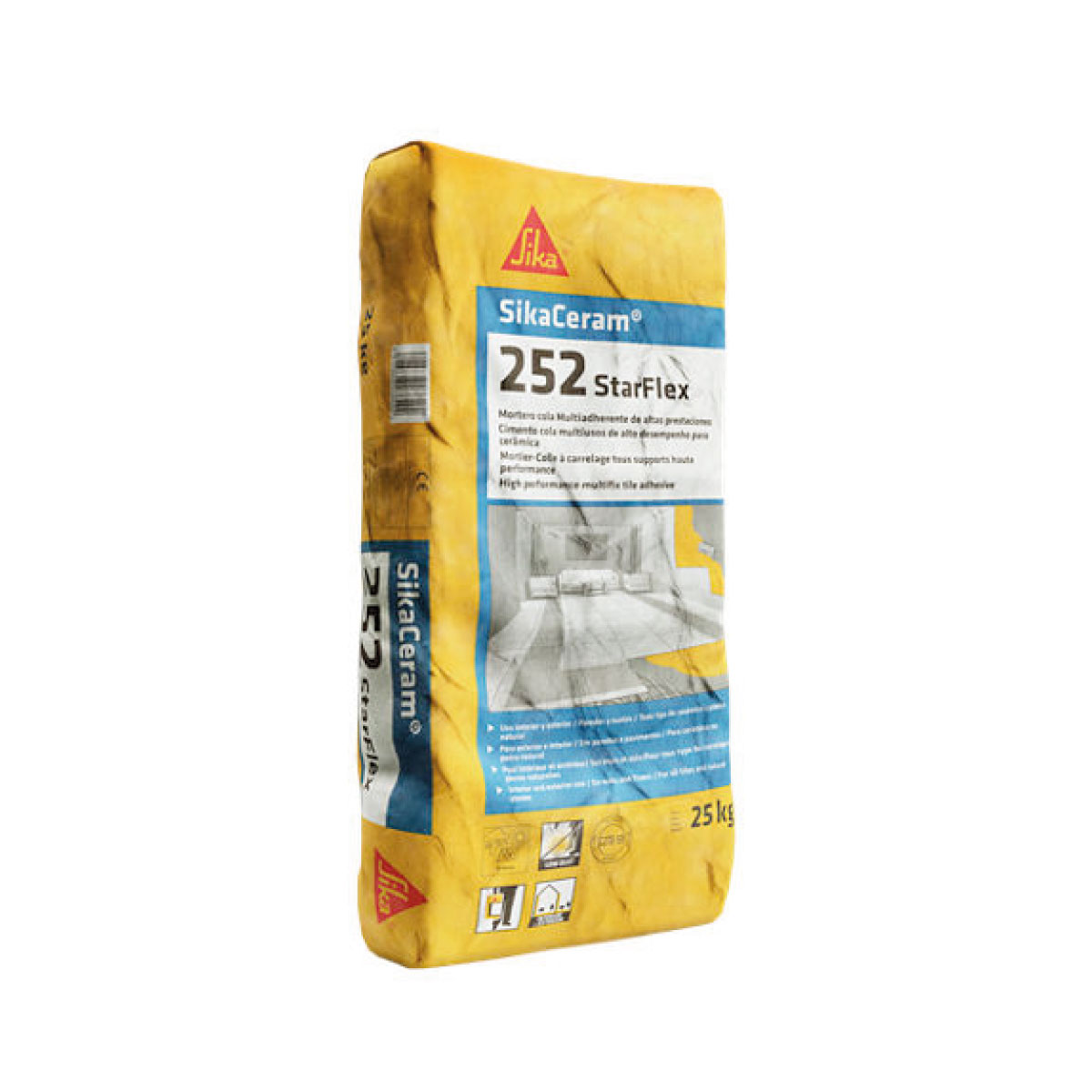 Cimento Cola SIKACERAM 252 STARFLEX Branco 25kg